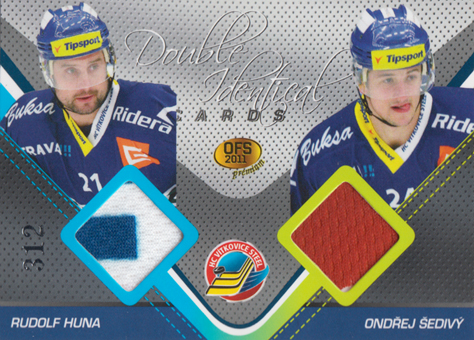 Huna Šedivý 2011 OFS Premium Double Identical Cards #J-04