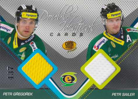 Gřegořek Sailer 2011 OFS Premium Double Identical Cards #J-08