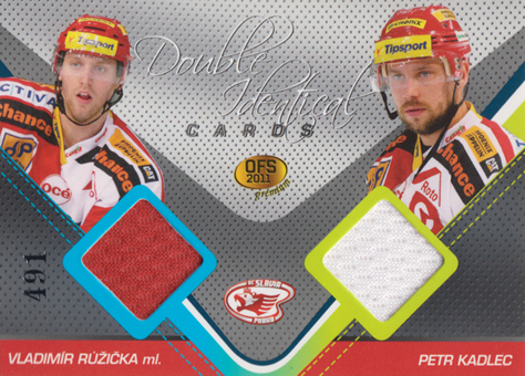 Růžička Kadlec 2011 OFS Premium Double Identical Cards #J-15