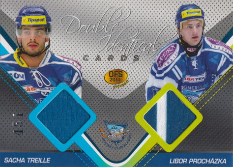 Treille Procházka 2011 OFS Premium Double Identical Cards #J-16