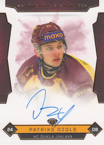Ozols Patriks 25-26 GOAL Cards Maxa liga Authentic Signature #JIH-4
