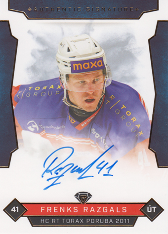 Razgals Frenks 25-26 GOAL Cards Maxa liga Authentic Signature #POR-3