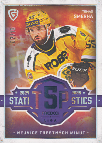 Šmerha Tomáš 25-26 GOAL Cards Maxa liga Statistics Platinum #TOP-24