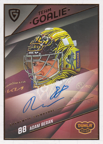 Beran Adam 25-26 GOAL Cards Maxa liga Team Goalie Auto #SG-01