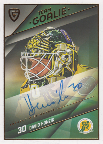 Honzík David 25-26 GOAL Cards Maxa liga Team Goalie Auto #SG-03
