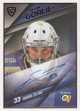 Čiliak Marek 25-26 GOAL Cards Maxa liga Team Goalie Auto #SG-05
