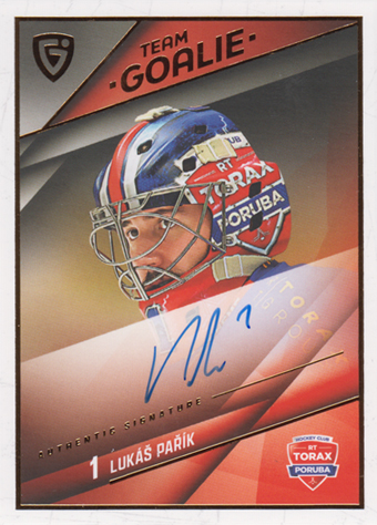 Pařík Lukáš 25-26 GOAL Cards Maxa liga Team Goalie Auto #SG-27