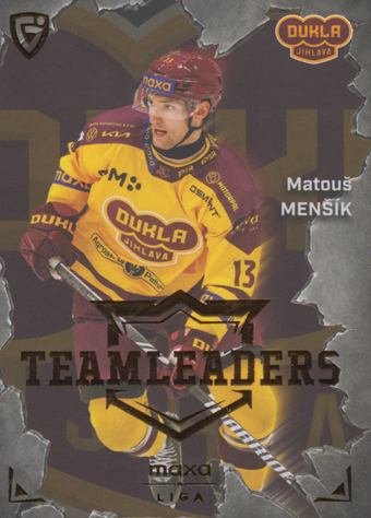 Menšík Matouš 25-26 GOAL Cards Maxa liga Team Leaders #TL-17