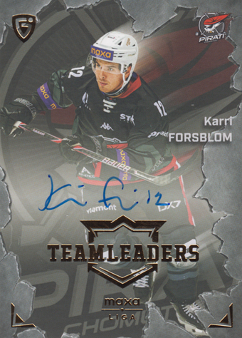 Forsblom Karri 25-26 GOAL Cards Maxa liga Team Leaders Auto #TL-06