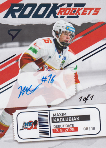 Kadlubiak Maxim 25-26 Tipsport Liga Rookie Rockets Black Auto #RRS-KA