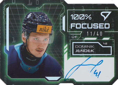 Jendek Dominik 25-26 Tipsport Liga 100% Focused Green Auto #FSS-DJ