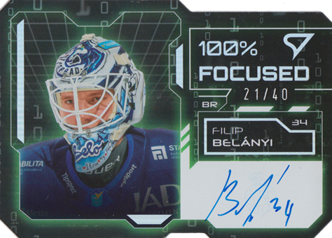 Belányi Filip 25-26 Tipsport Liga 100% Focused Green Auto #FSS-FB