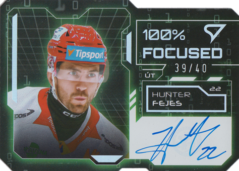 Fejes Hunter 25-26 Tipsport Liga 100% Focused Green Auto #FSS-HF