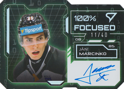 Marcinko Ján 25-26 Tipsport Liga 100% Focused Green Auto #FSS-JM