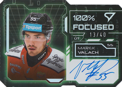 Valach Marek 25-26 Tipsport Liga 100% Focused Green Auto #FSS-MV