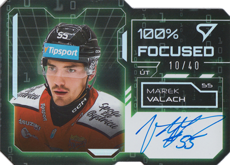 Valach Marek 25-26 Tipsport Liga 100% Focused Green Auto #FSS-MV