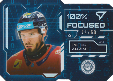 Zuzin Peter 25-26 Tipsport Liga 100% Focused Rainbow Silver #FS-08