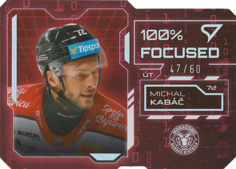 Kabáč Michal 25-26 Tipsport Liga 100% Focused Rainbow Silver #FS-10