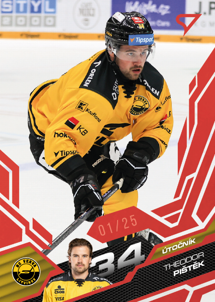 Pištěk Theodor 25-26 Tipsport Extraliga Red #161