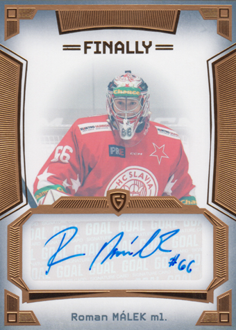 Málek Roman 23-24 GOAL Cards Finally Autograph Gold #A-54