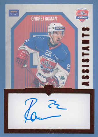 Roman Ondřej 24-25 GOAL Cards Maxa liga Assistants Auto #AS-01