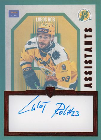 Rob Luboš 24-25 GOAL Cards Maxa liga Assistants Auto #AS-02