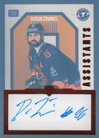 Žovinec Dušan 24-25 GOAL Cards Maxa liga Assistants Auto #AS-05