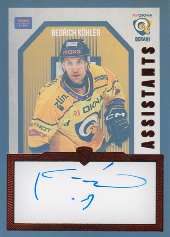 Köhler Bedřich 24-25 GOAL Cards Maxa liga Assistants Auto #AS-08
