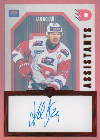 Kolář Jan 24-25 GOAL Cards Maxa liga Assistants Auto #AS-12