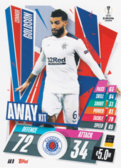 Goldson Connor 20-21 Topps Match Attax Extra CL Away Kit #AK8