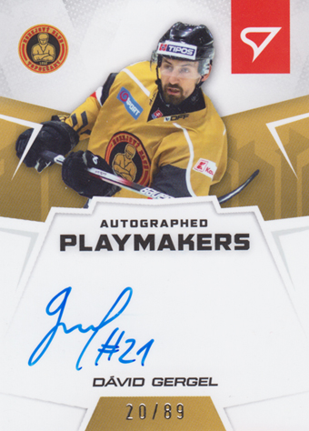 Gergel Dávid 24-25 Slovenská hokejová liga Autographed Playmakers #AP-DG