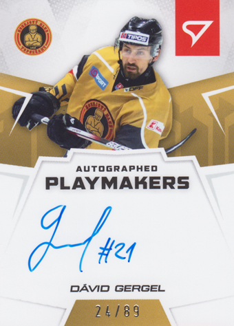 Gergel Dávid 24-25 Slovenská hokejová liga Autographed Playmakers #AP-DG