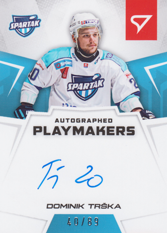 Trška Dominik 24-25 Slovenská hokejová liga Autographed Playmakers #AP-DT