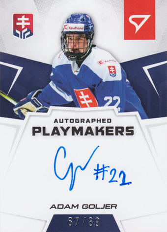 Goljer Adam 24-25 Slovenská hokejová liga Autographed Playmakers #AP-GO