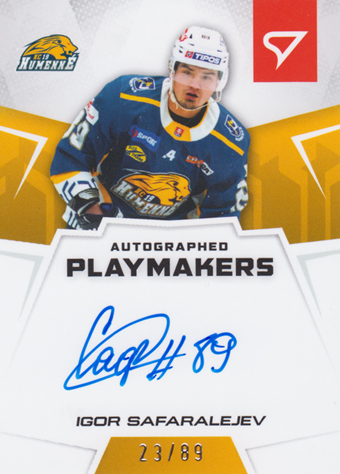 Safaraleyev Igor 24-25 Slovenská hokejová liga Autographed Playmakers #AP-IS
