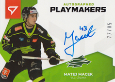 Macek Matej 22-23 Slovenská hokejová liga Autographed Playmakers #AP-MM