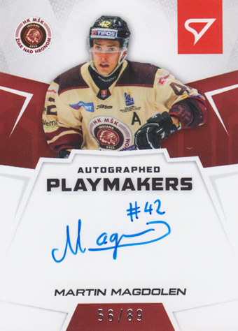 Magdolen Martin 24-25 Slovenská hokejová liga Autographed Playmakers #AP-MM