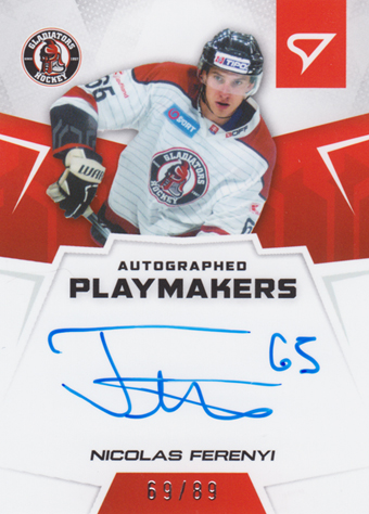 Ferenyi Nicolas 24-25 Slovenská hokejová liga Autographed Playmakers #AP-NF