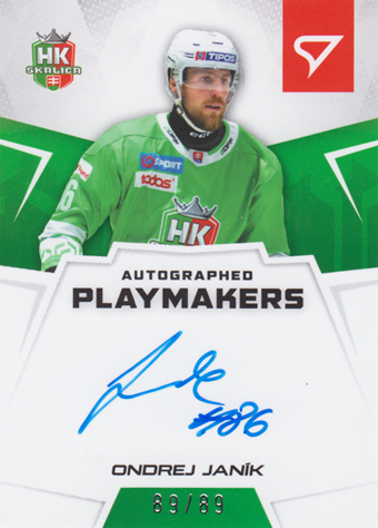 Janík Ondrej 24-25 Slovenská hokejová liga Autographed Playmakers #AP-OJ