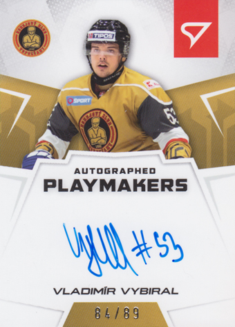 Vybiral Vladimír 24-25 Slovenská hokejová liga Autographed Playmakers #AP-VV