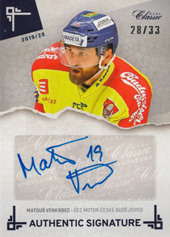 Venkrbec Matouš 19-20 OFS Chance liga Authentic Signature #AS-MVE