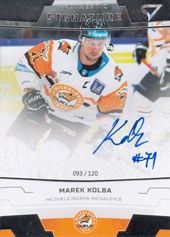 Kolba Marek 19-20 Tipsport Liga Authentic Signature #A38