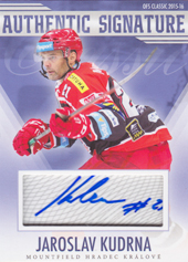 Kudrna Jaroslav 15-16 OFS Classic Authentic Signature #49