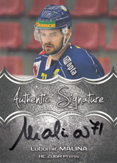Malina Ľubomír 18-19 Premium Cards Authentic Signature #AS-55