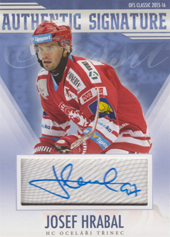 Hrabal Josef 15-16 OFS Classic Authentic Signature #58