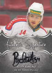 Baláž Jozef 18-19 Premium Cards Authentic Signature #AS-64