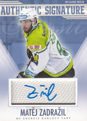 Zadražil Matěj 15-16 OFS Classic Authentic Signature #66