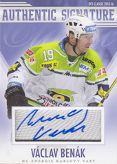 Benák Václav 15-16 OFS Classic Authentic Signature #67