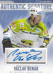 Benák Václav 15-16 OFS Classic Authentic Signature #67