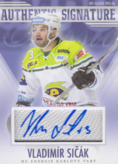 Sičák Vladimír 15-16 OFS Classic Authentic Signature #69